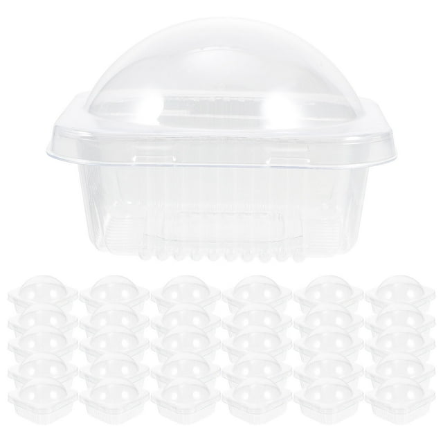 BESTONZON 50 Pcs Sweetmeats Package Boxes Clear Reusable Plastic