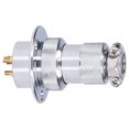 thumbnail image 4 of 15 piezas Conector de clavija de aviación Placa de brida redonda Adaptador de cable de metal 15 A 250 V 25 mm BEM25-3Y (3 pines), 4 of 14