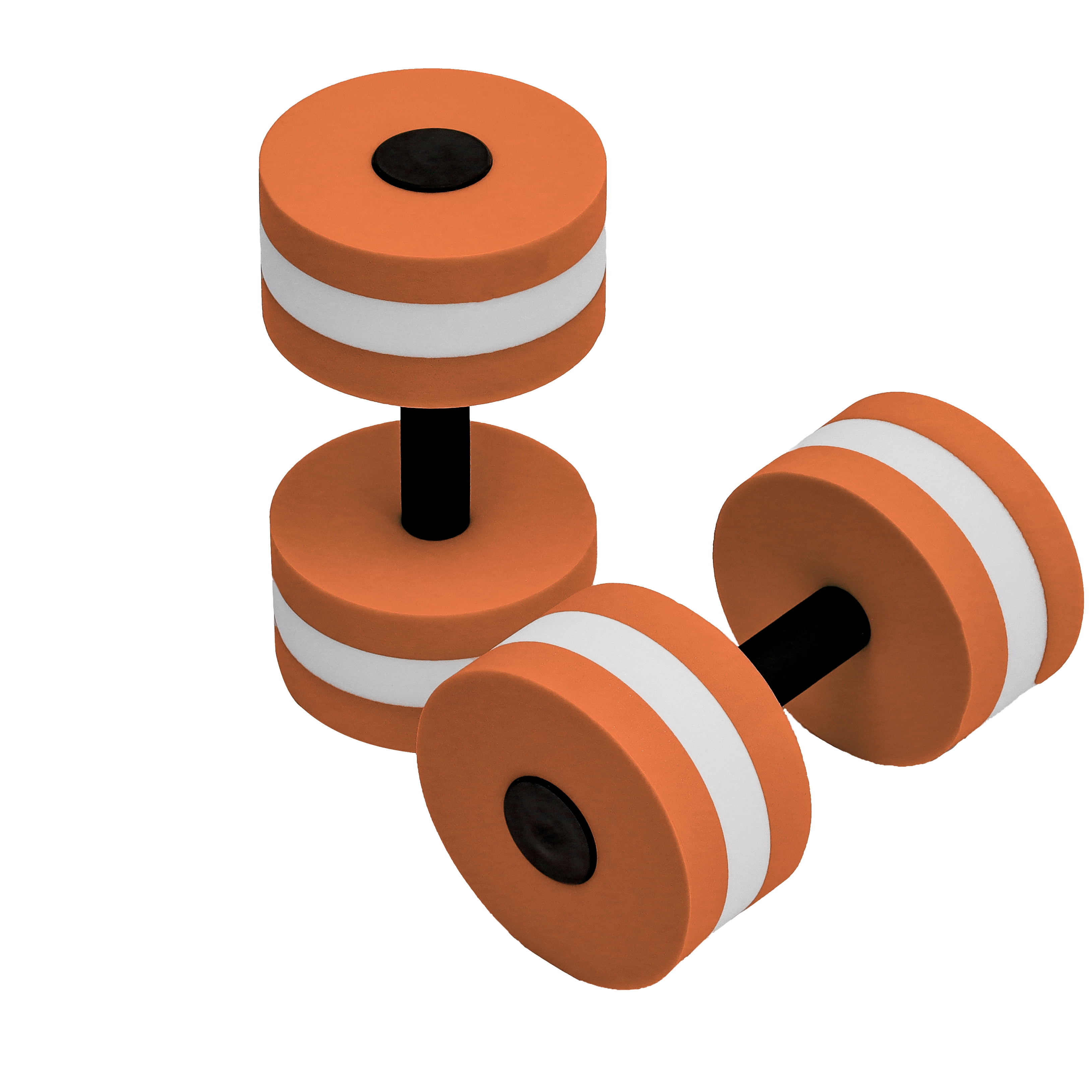 Trademark Innovations Aquatic Foam Exercise Dumbbells For Water Aerobics (Set of 2, Orange)
