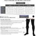 thumbnail image 2 of 20-30 mmHg de compresión hasta el muslo calcetines de soporte estilo vestido, para hombre, extragrande, negro Ormromra WMCH-139, 2 of 7