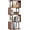 Rustic Brown, variant on Black Oak 5-Tier Geometric Bookshelf - Industrial S-Shaped Metal Wood Display Shelf for Small Spaces Industri