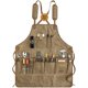 thumbnail image 2 of Chef Apron, Waterdrop Resistant Cotton Canvas Cross Back Adjustable Apron, 70*74.5cm(Cappuccino Brown), 2 of 5