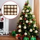 thumbnail image 3 of 12 bolas navideñas de terciopelo plateado con acabado de alambre, adorno colgante para interiores y exteriores, decoración para fiestas, bodas, Halloween, Acción de Gracias, San Valentín., 3 of 5