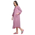 thumbnail image 2 of Moomaya Coton Femme Longueur Genou Manches 3/4 Chemise de Nuit Imprimée Tenue de Nuit, 2 of 5