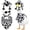 D001- Style 1, variant on Porch Goose Outfits 23 inch, 23 inch Porch Goose Outfits, Front Porch Goose, Porch decorations, Cow Print Fabric, Polyester Fabric, Porch Goose Accessories, Hat Accessories, Party