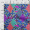 thumbnail image 2 of oneOone Georgette Viscose Purple Fabric Asian Paisley Fabric For Sewing Printed Craft Fabric By The Yard 42 Inch Wide, 2 of 4