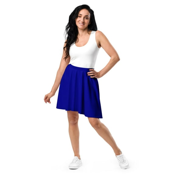 Royal Vibe: Classic A-Line Skirt in Bold Blue (XS)