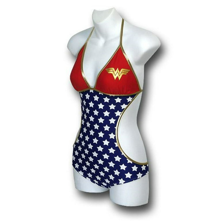 Wonder Woman Plunge Monokini Swimsuit