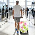 thumbnail image 5 of Stretch Luggage Cover M(22-24in)– Elastic Travel Suitcase Protector with Handle Openings & Bottom Closure, Washable Polyester Spandex Suitcases Cover, Floral Flowers Print, 5 of 5