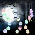 thumbnail image 4 of Halloween Solar Power Wind Chims LED Lights, 28" Pumpkin Ghosts Maple leaves Eyes Night Lights, Creative Halloween Decorations Windchimes Outdoors, Exquisite Halloween Gifts for Family, 4 of 13