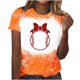 thumbnail image 1 of Fiudx Camisas para Mujer Camisa Superior Informal de Manga Corta con Cuello Redondo y Estampado Informal y Moderno para Mujer, 1 of 4