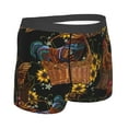 thumbnail image 4 of Uemuo Embroidery Chicken Rooster And Sunflowers Pattern Men's Boxer Briefs,Trunk Anti-Chafing,Comfortable, Durable, and Stylish Underwear-Small, 4 of 9