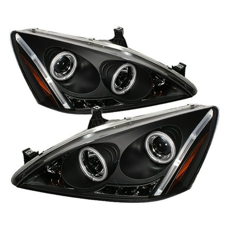 - Sonar LED CCFL Halo Projector Headlights (Black) - 03- 07 Honda Accord