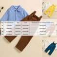 thumbnail image 3 of UAYOTSE Baby Boys 2‑Piece Collared Shirt & Overalls Set, Long‑Sleeve Button Shirt with Overalls Trousers, Casual Outfit for Infant Daily Wear Size 3-6 Months, 3 of 5
