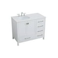 thumbnail image 4 of 42 inch Single Bathroom Vanity in White, 4 of 8