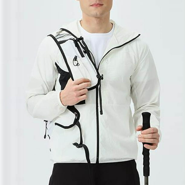 Ceisia Unisex Solid Color Outdoor Windproof Water Gift Repellent Sun Protection Lightweight Hiking Hooded Long Sleeve Jacket