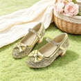 thumbnail image 5 of Girls Dress Shoes Glitter Sparkle Princess Shoes Low Heels Toddler Mary Jane Pumps Cute Kids Footwear School Wedding Party Birthday for Little/Big Kid, 5 of 6