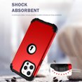 thumbnail image 5 of Dteck Case for Apple iPhone 13 Pro Max 6.1-inch,Shockproof Rubber Case 3-Layer Protection Armor Hybrid Hard Phone Back Cover for iPhone 13 Pro Max,Red, 5 of 6