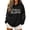 Black, variant on Womens Christmas String Light Graphic Hoodie Drawstring Long Sleeve Pullover Tops with Front Pocket