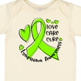 thumbnail image 4 of Inktastic Love, Care, Cure Lymphoma Awareness Lime Green Ribbon Hearts Boys or Girls Baby Bodysuit, 4 of 5