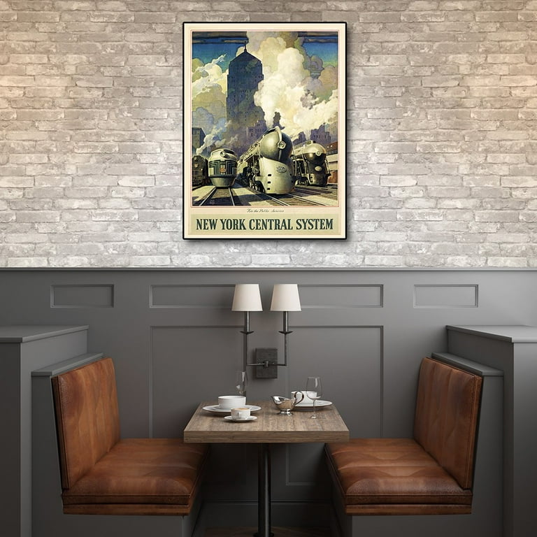 Poster Déco New York Central Building - Reproduction Vintage 1925 - Taille Au Choix