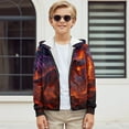 thumbnail image 5 of Uourmeti Cool Lightning Dinosaur Kids Casual Pullover Hoodie Long Sleeve Soft with Pockets Lightweight Comfy Top Boys Size 12-14, 5 of 6
