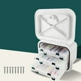 thumbnail image 3 of 7829 Tackle Box Organizers Fishing Tackle Organizers Container White Marine Deck Storage Box Lockable Embedded Tool Box, 3 of 12