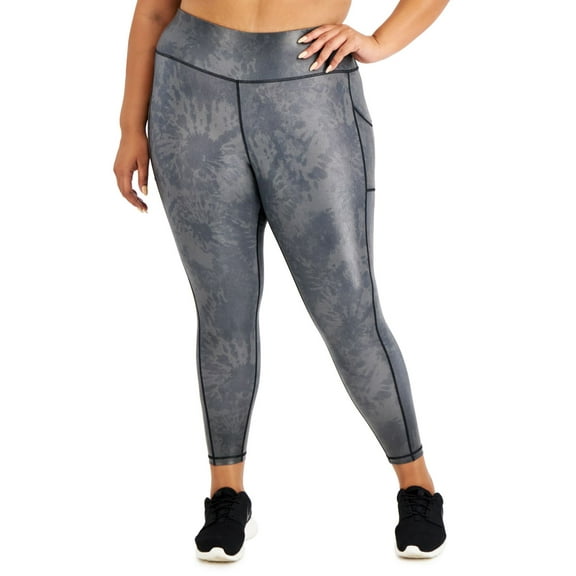 Ideology Womens Plus Size Active Shine 7/8 Leggings