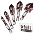 thumbnail image 2 of 5PCS Countersink Drill Bit Set, 82 Degree HSS Counter Sink Drill Bit for Wood, Metal, Plastic Countersink Bit Set,1 * countersink drill bit set, 2 of 8