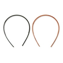 Equate Plastic Headbands, Black and Brown, 2 Count