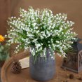 thumbnail image 4 of Artificial Orchid Flowers Realistic: 5PCS Fake Flower Stems Faux Leaves Picks, 4 of 10
