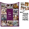 thumbnail image 4 of Customized Photo Collage Blanket-Wedding Blanket. Soft Fleece Throw Blanket, Personalized Picture Blanket. Gift for Wedding, Christmas, Birthday & Anniversary.(Photo Blanket- 07, 50" X 60") A Blankets, 4 of 5