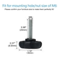 thumbnail image 2 of Unique Bargains M6 x 25 x 30mm Hand Screw Leveling Feet Adjustable Leveler for Table Leg 4pcs, 2 of 7