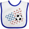 thumbnail image 3 of Inktastic Soccer Ball, Net with American Flag Colors Boys or Girls Baby Bib, 3 of 4