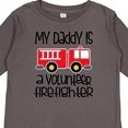 thumbnail image 4 of Inktastic Volunteer Firefighter Daddy Boys or Girls Long Sleeve Toddler T-Shirt, 4 of 5