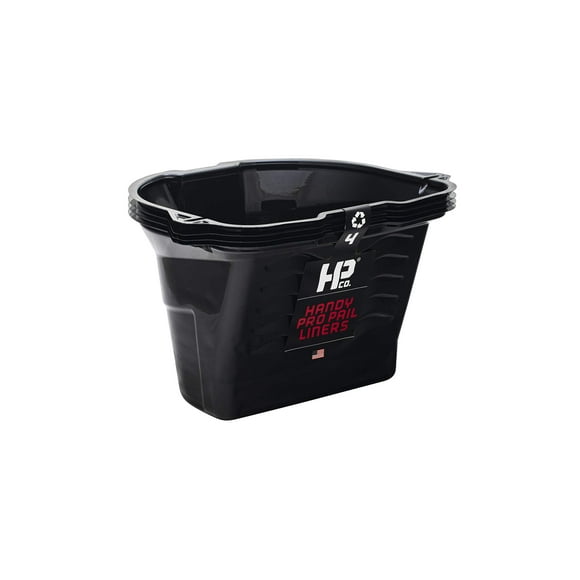 Handy BER-3220-CT PRO Pail Liners, 1 Qt, 4 pack , Black