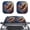 American Flag Deer, variant on Jiueut Galaxy Butterfly Print 2pcs Foldable Windshield Sun Shade Universal Fit Sun Heat and UV Rays Blocker Car Sunshades for Most Cars SUV RV Van