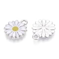 thumbnail image 2 of Alloy Enamel Pendants Daisy Mixed color White 16x13x2mm Hole: 2mm, 2 of 3