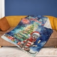 thumbnail image 4 of Merry Christmas and Happy New Year Santa Pitbull Holiday Xmas Winter 2025 Cozy Fleece Blanket Terrier Dog Lover Warm Soft Throw Blanket - 00024, 4 of 5