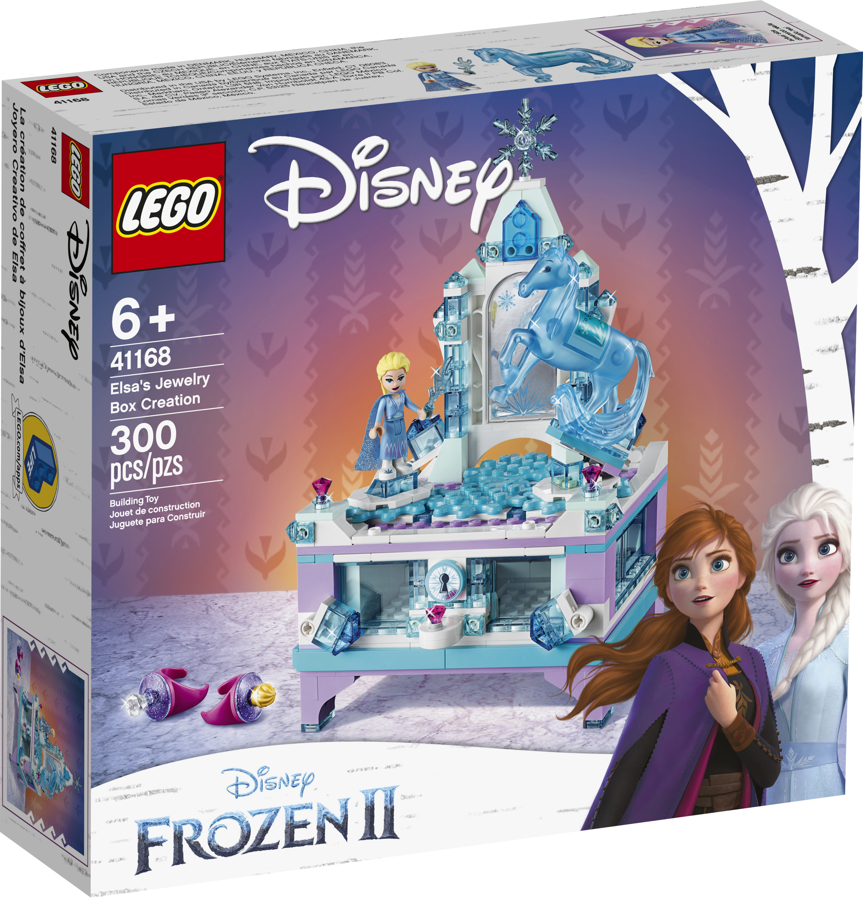 LEGO Disney Frozen 2 Elsa's Jewelry Box Creation 41168, Collectible Frozen Toy with Princess Elsa Mini-Doll and Nokk Figure, Kids Can Build a Jewelry Box with Lockable Drawer & Mirror, Disney Gift - image 3 of 8