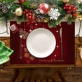 thumbnail image 4 of BKBP Napperon de Noël Napperons de Table Flocon de Neige Rouges et Blancs Napperons d'Hiver Lavables Décoration de Table de Noël d'Hiver pour Fête Intérieure Extérieure Cuisine Salle à Manger (8.27*12.6 Po), 4 of 4