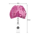 thumbnail image 2 of UDIYO Nurse ID Badge Holder Retractable Badge Holder Reel, 2 Pack Cute Badge Scrolls Brain, Heart, and Lungs are Suitable for Doctors, Nurses, Teachers, Student, 2 of 6
