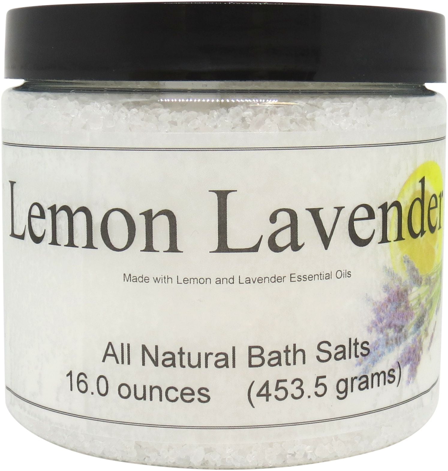 All Natural Lemon Lavender Bath Salts by Eclectic Lady, 16 ounces ...