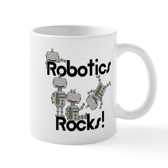 CafePress - Robotics Rocks Mug - 11 oz Ceramic Mug - Novelty Coffee Tea Cup