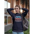thumbnail image 2 of Faith Family Freedom Neons Sweatshirt Women -Image by Shutterstock, Female Large, 2 of 4
