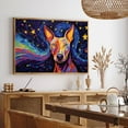 thumbnail image 5 of American Hairless Terrier Dog Canvas Van Gogh Starry Night Wall Art Gifts Canvas Wall Art Frame Music Artist Customized Canvas Framed Photo Art Work For The Bedroom(Gifts For Dog Lover ), 5 of 6