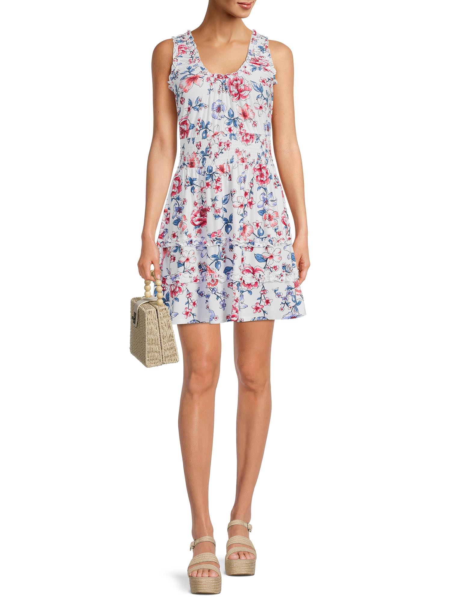 No Boundaries Juniors' Smocked Ruffle Dress