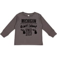 thumbnail image 3 of Inktastic Michigan Awesome Since 1837 Boys or Girls Long Sleeve Toddler T-Shirt, 3 of 5