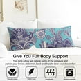thumbnail image 3 of Paisley Long Body Pillow Cover - Vintage Bohemian Floral Print, Soft & Breathable Ethnic Fabric, Hidden Zipper, 20"x54" - Elegant Home Decor Gift for Side Sleepers & Pregnancy Support, 3 of 7