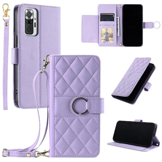 Funda tipo billetera GANGXUN para Xiaomi Redmi Note 10 Pro Max – Tapa abatible con correa para mujer